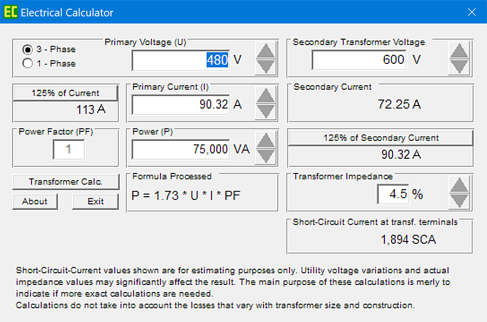 Electrical Calculation Software