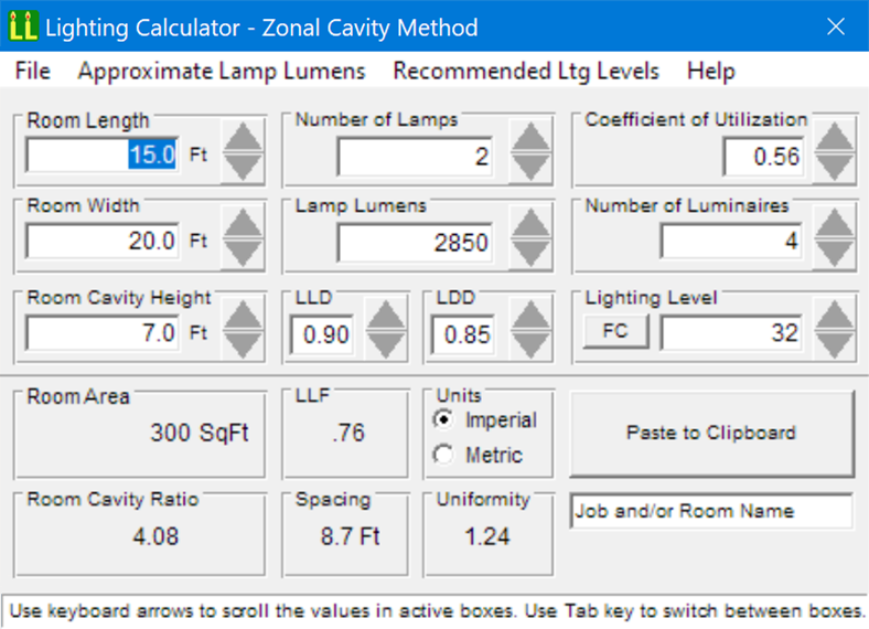 Lighting Level Calculation Software