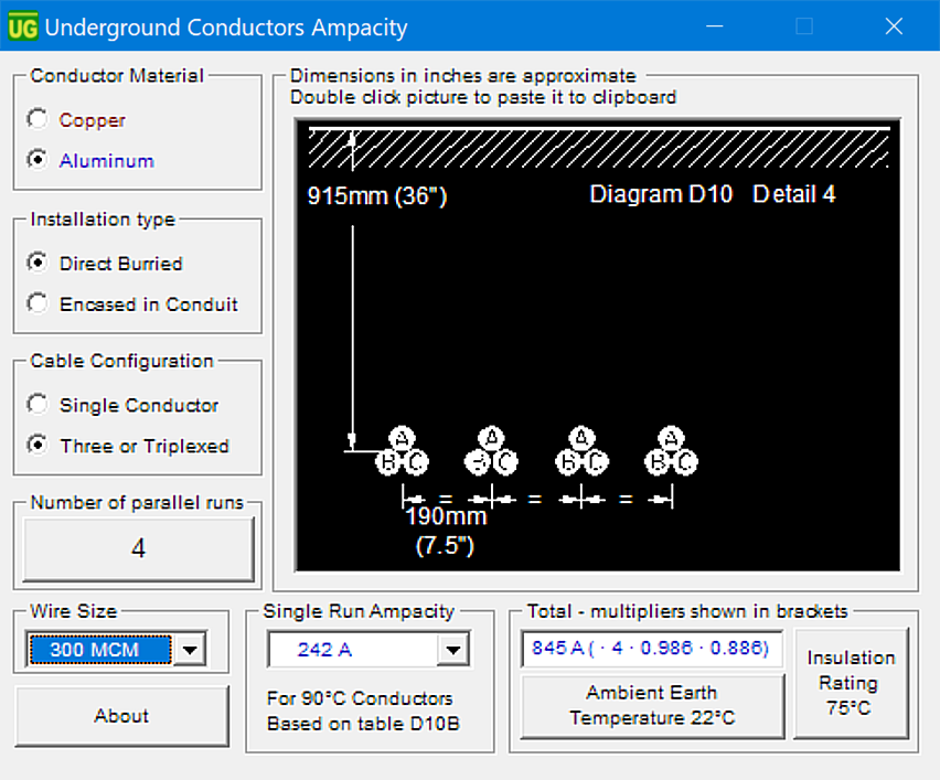 Underground Conductors Ampacity Calculation Software / FKA Underground Cable Ampacity Calculator